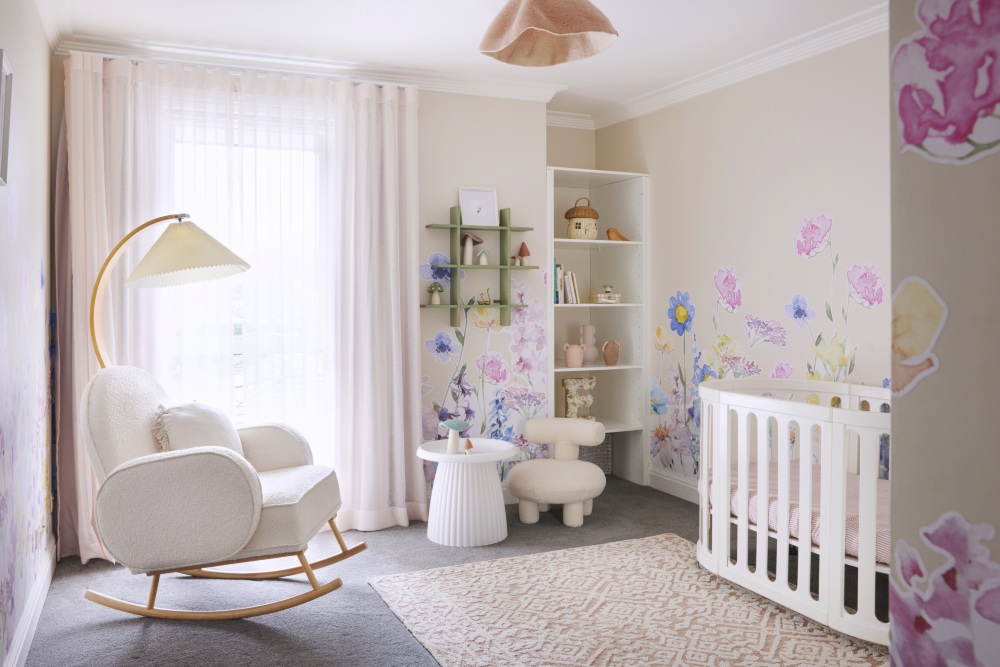 Zoe and Benji Marshall Sydney home pink nursery