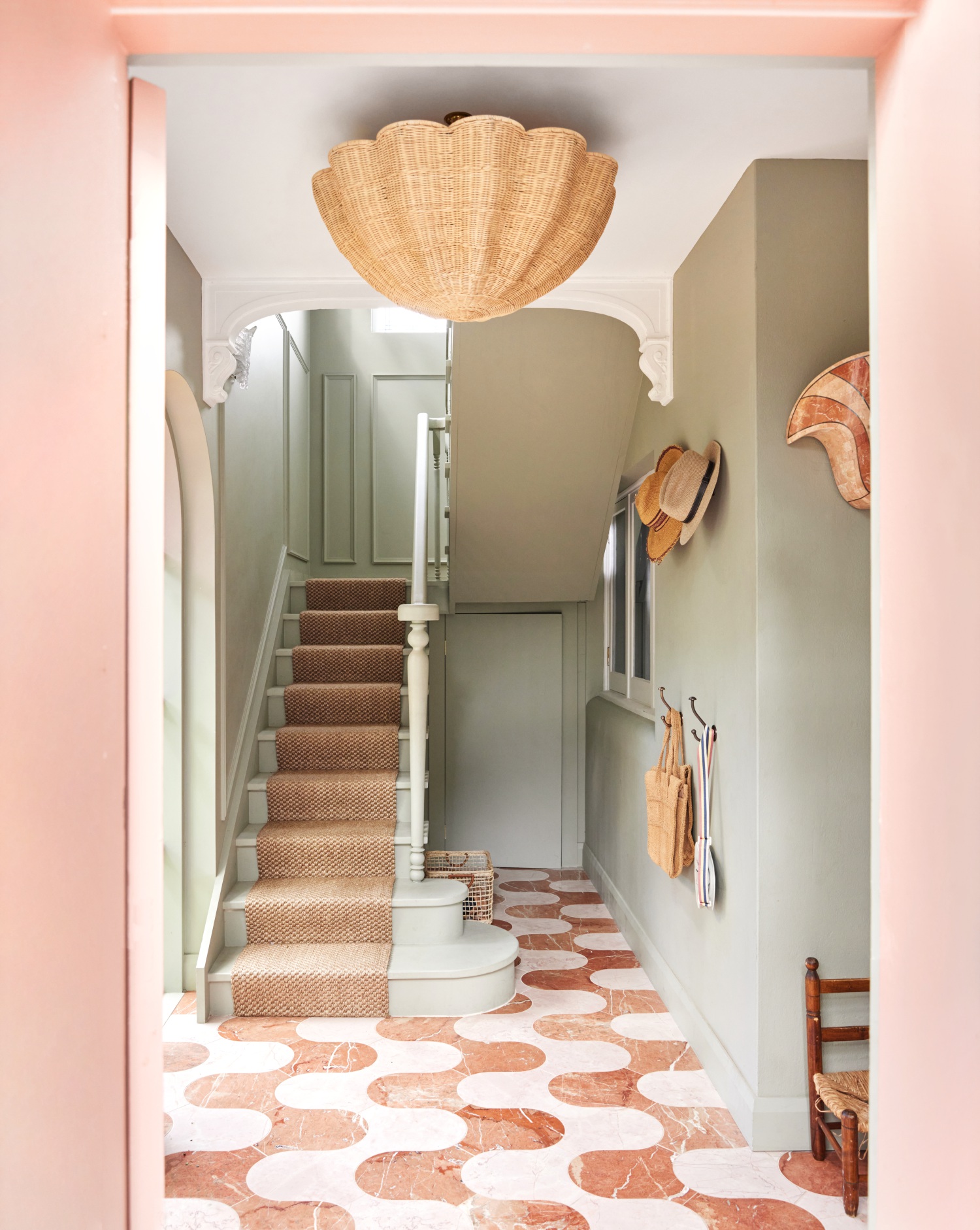 Olli Ella cofounder Chloe Brookman home entrance staircase