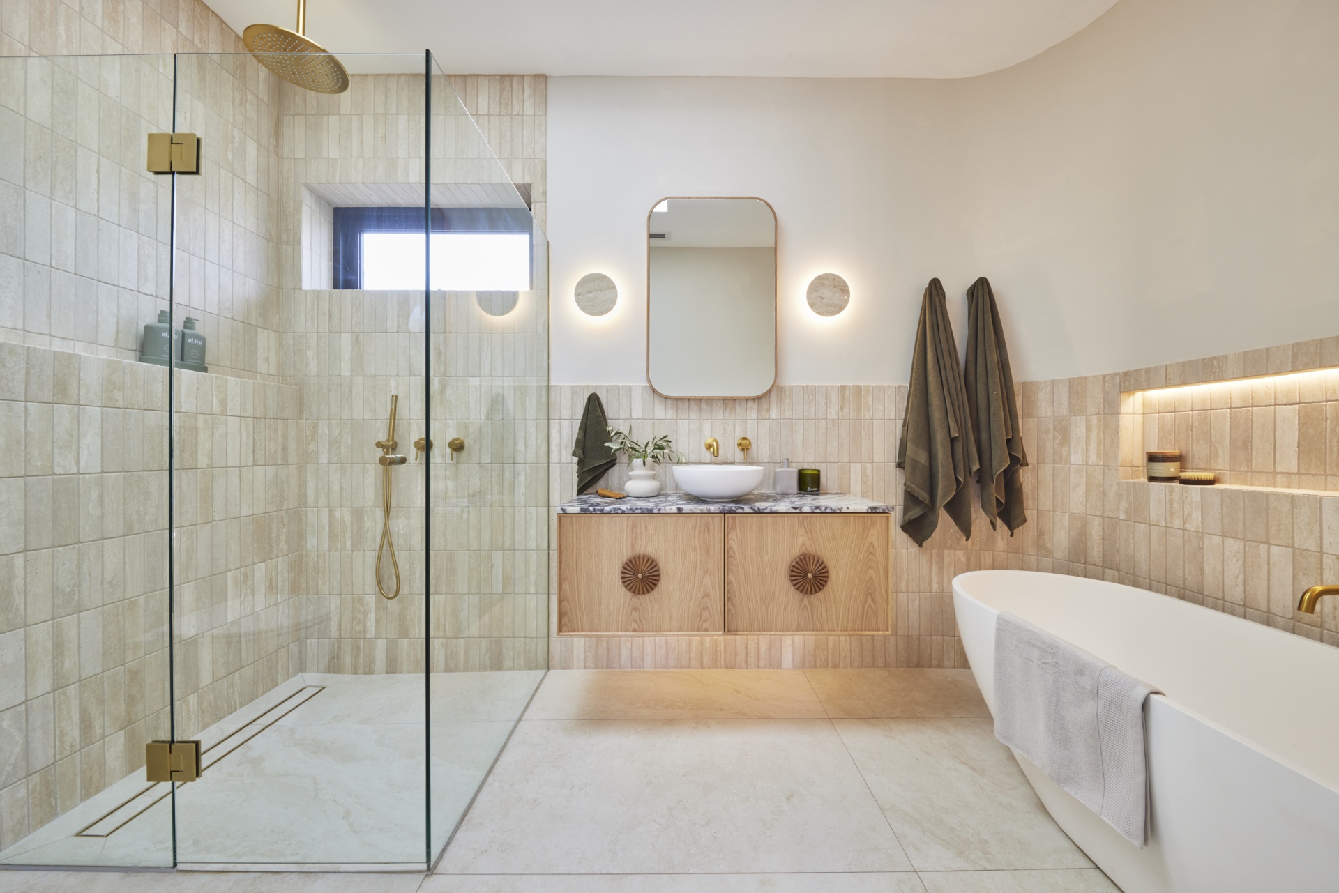 The Block 2024 bathroom by Courtney and Grant 