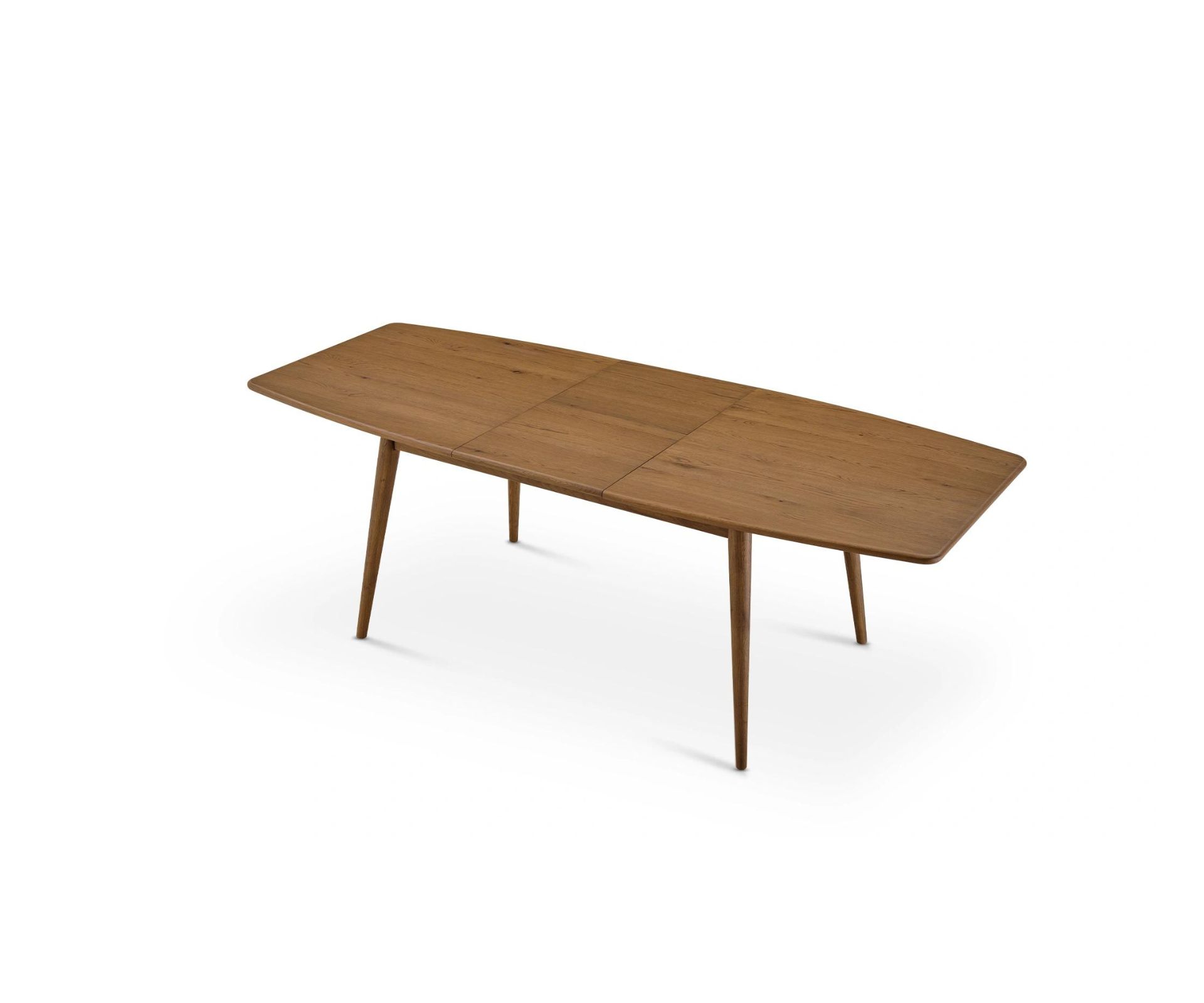 mid-century style extended dining table. 