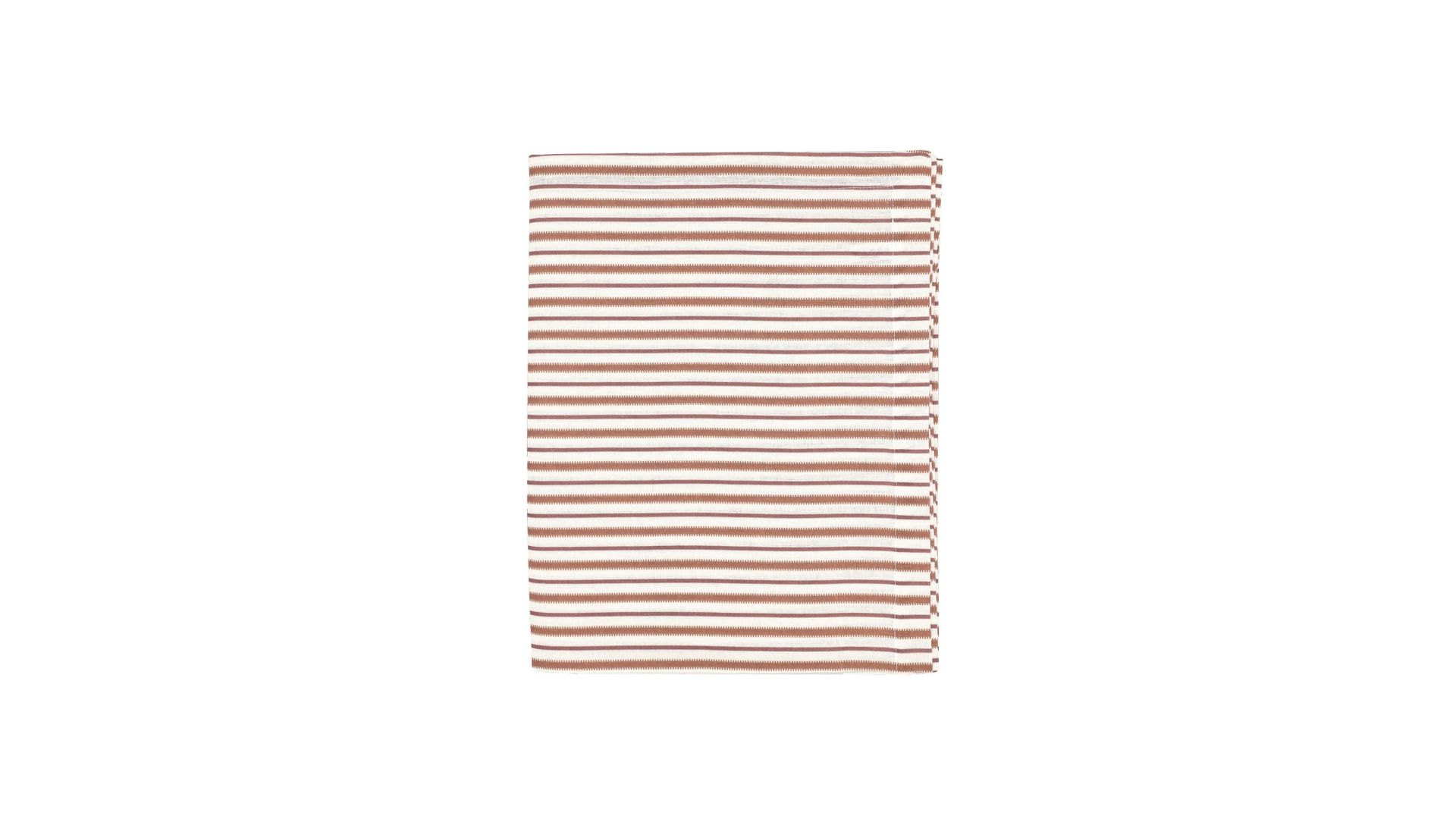 A striped tablecloth