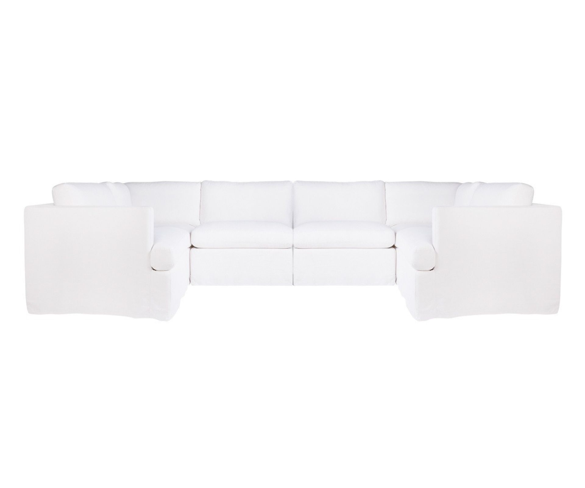 Temple & Webster White Cayman 6 Seater Modular Sofa
