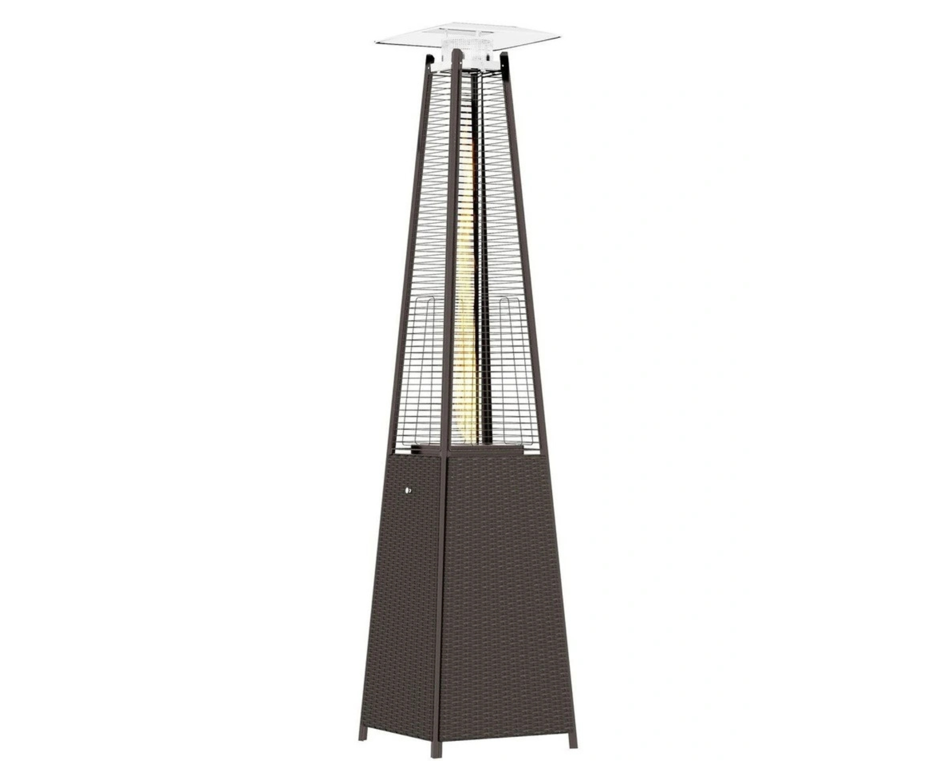 Havana Outdoors rattan style gas pyramid heater for medium-large entertaining areas