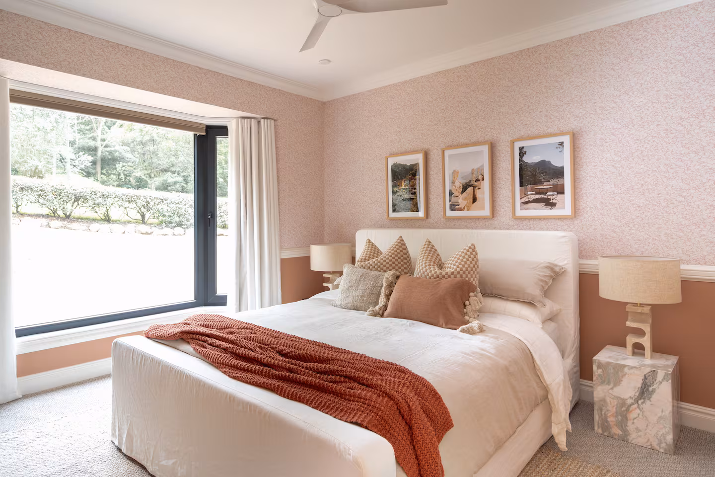 Holiday Home Makeover pink bedroom