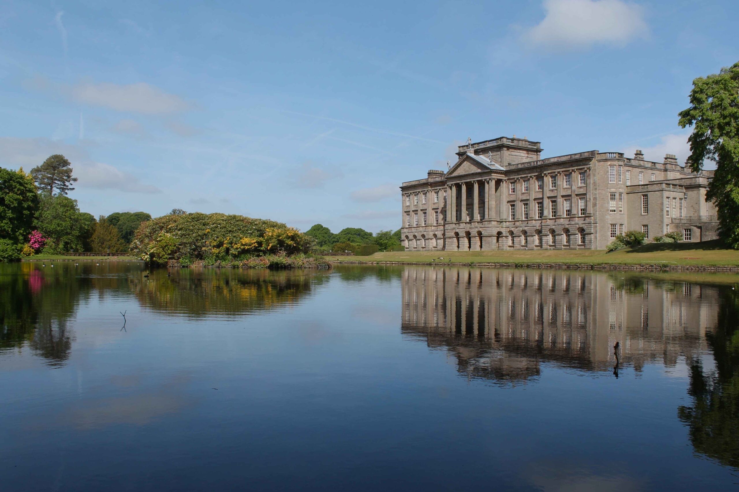 Lyme, the English mansion and lake that was used as Pemberley in the filming of the Colin Firth adaptation of Pride and Prejudice. 