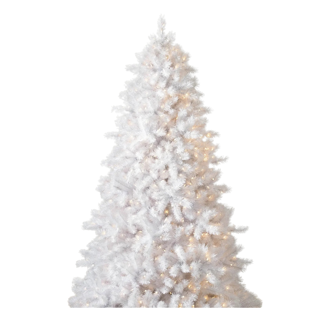 Product Image of the pre-lit Classic White tree, as part of Home Beautiful's list of the best artificial Christmas trees from Balsam Hill's sale