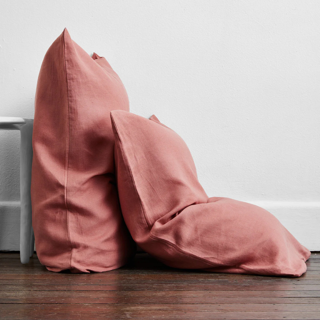 Bed Threads Pink Clay Pillowcases (Set of Two)