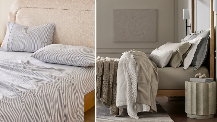 Treat yourself to cooler nights with these dreamy cotton percale sheet sales