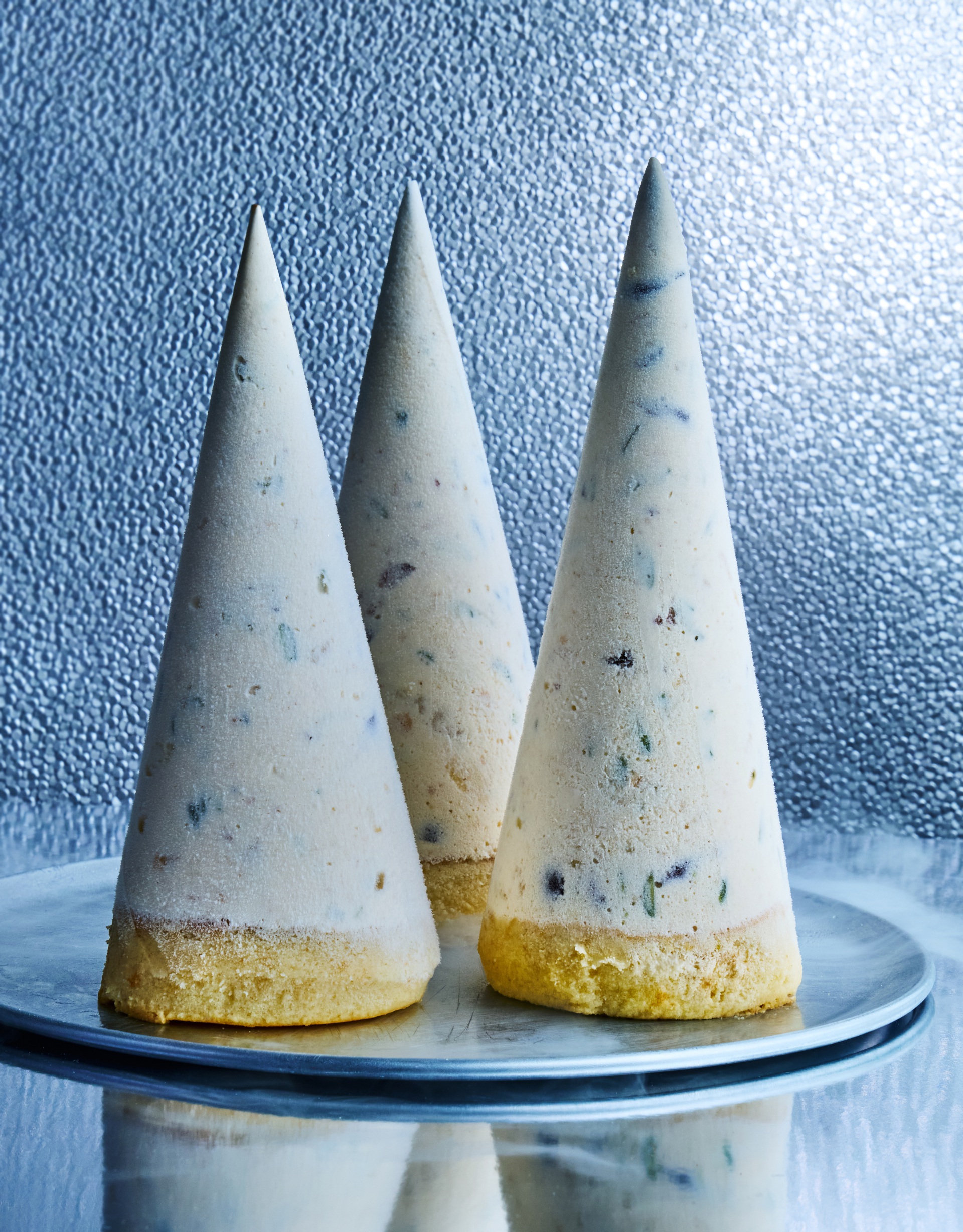 Cassata ice-cream Christmas tree cones