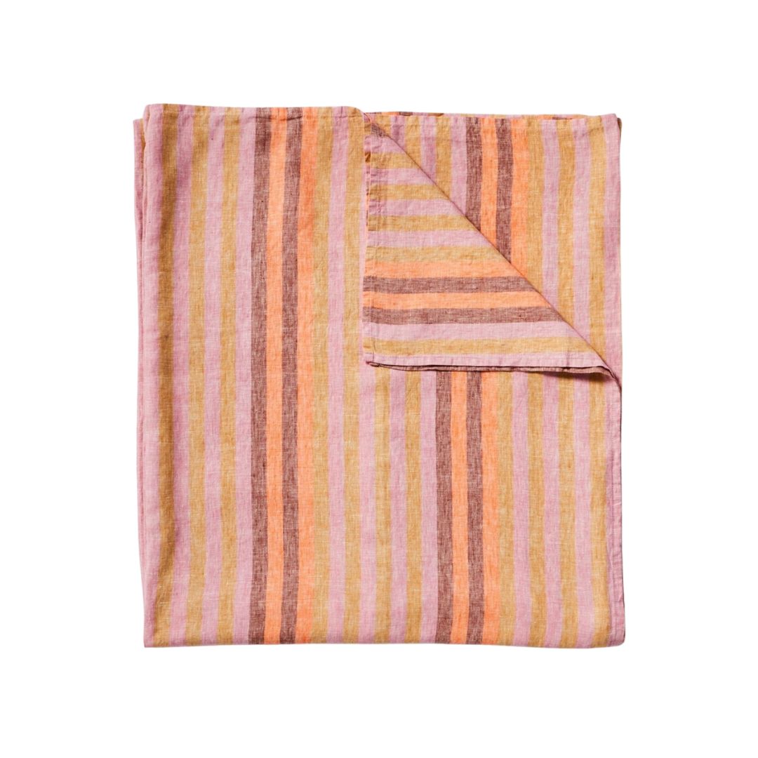 Product image of Bonnie and Neil Stripe Orange Linen Fitted Sheet, as part of 2025 Bonnie and Neil Black Friday sale