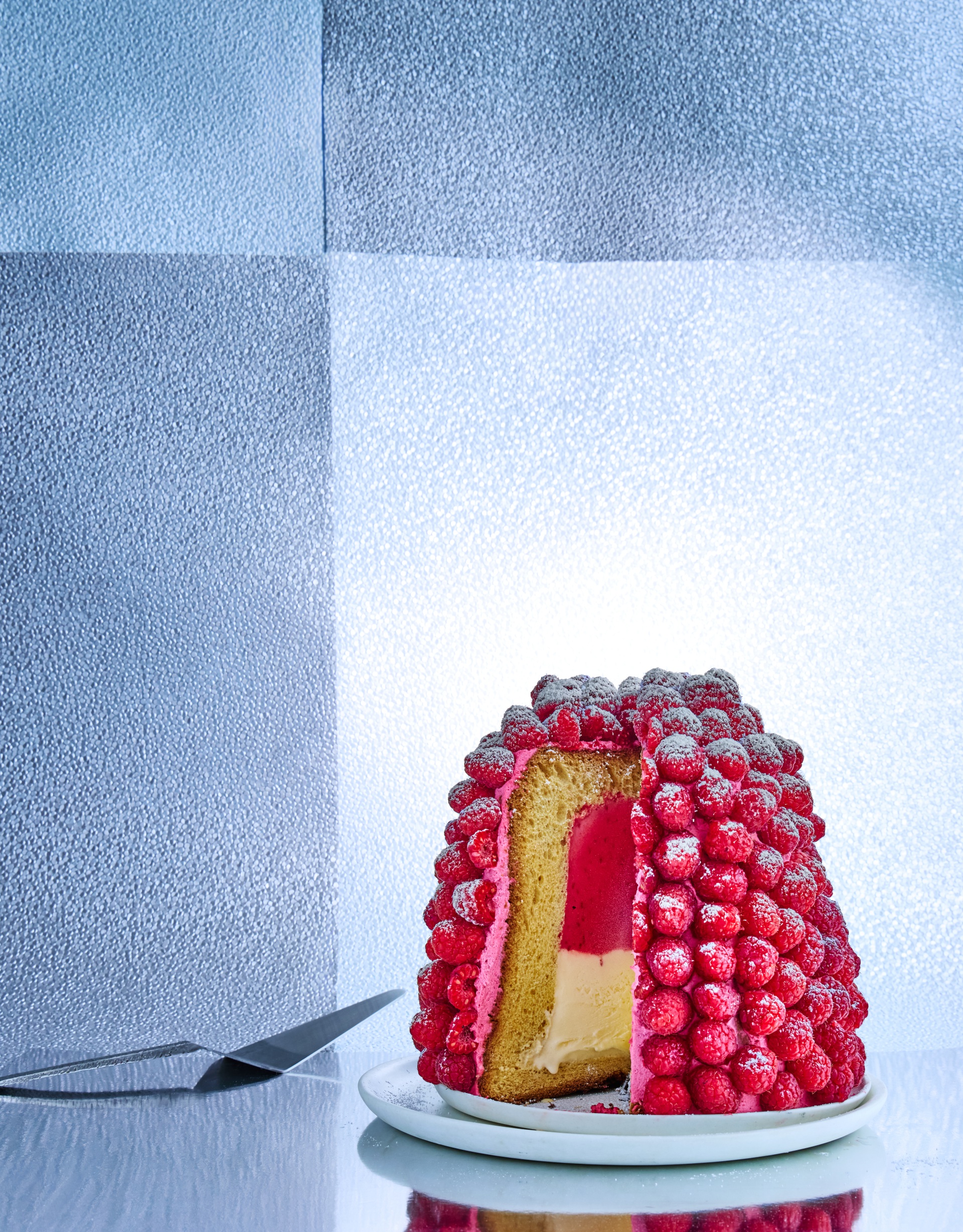 Raspberry limoncello bomb