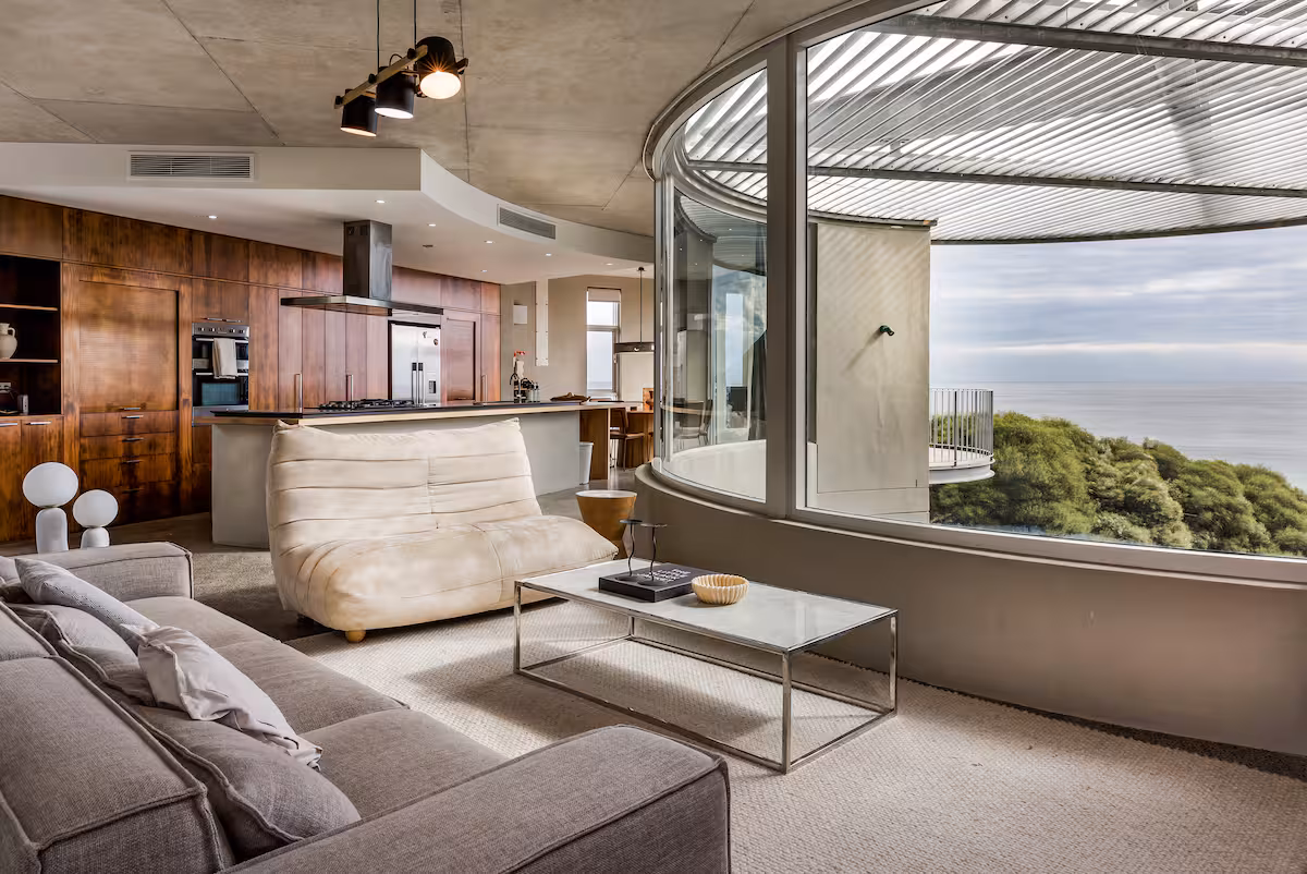 Taj Burrow's home The Nautilus living room